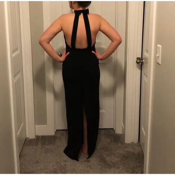 Badgley Mischka Black Bow Gown Size 14 Breakfast Tiffanys Formal Designer $740 - Picture 11 of 11